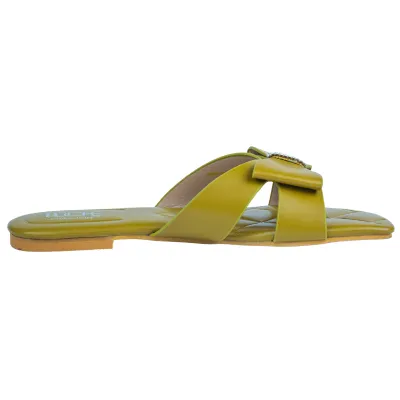 Stella Flat Sandal-Green